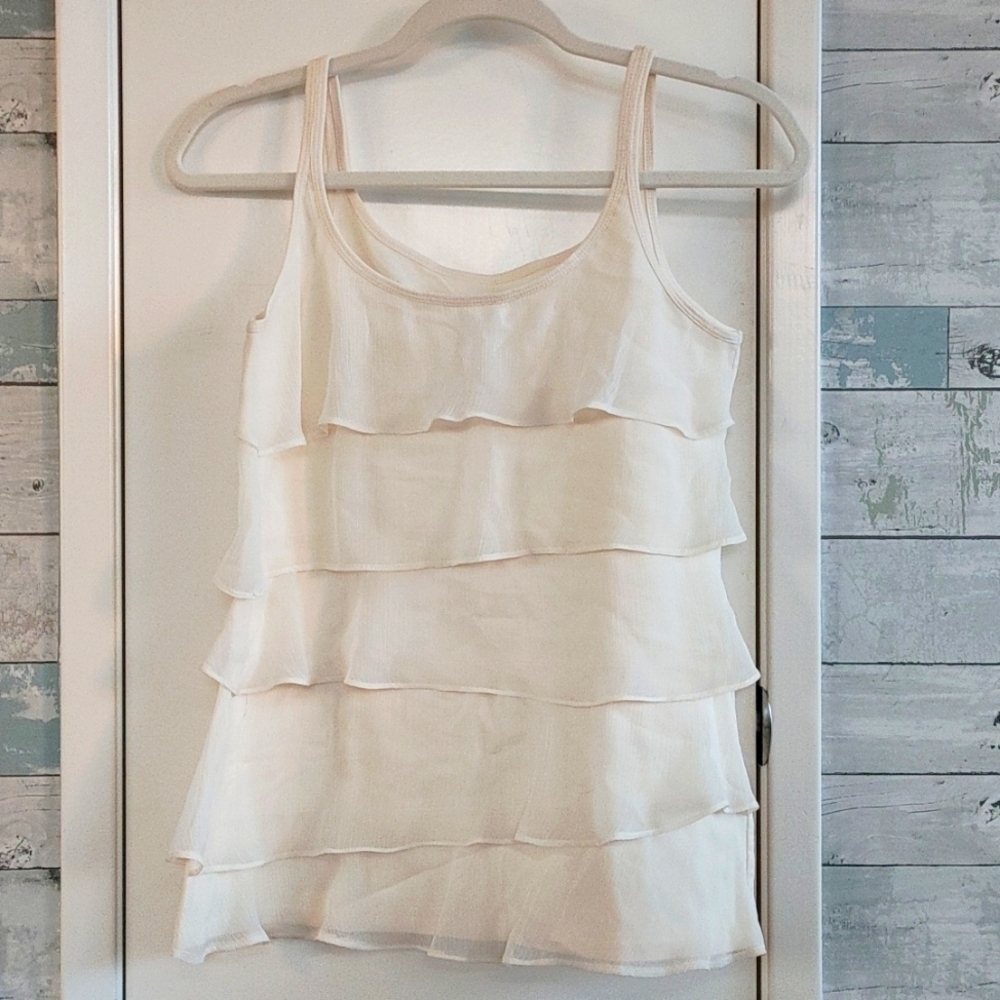 NY&C Off-White Medium Layered Tank